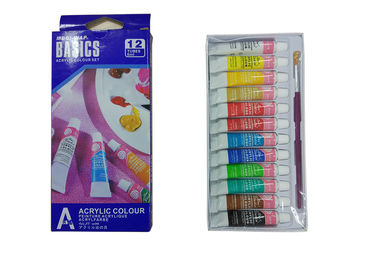 Os princípios fortes da adesão coloriram o grupo da pintura acrílica, pigmentos da pintura dos artistas 12 tubos de X 6ml