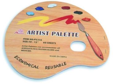 Almofada material da arte da paleta da pintura do artista da almofada da pintura do artista da tampa de papel para crianças