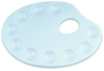 Forma diferente do tamanho diferente plástico branco dos acessórios da pintura da aquarela da paleta da pintura