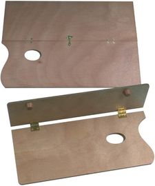 Paleta de madeira oval dobrável para artistas, paleta natural da pintura da pintura de óleo da cor