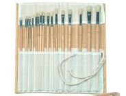 Ferramentas úteis de bambu de suporte de escova da cor natural, caso 41,5 * 56cm do rolo da escova do artista