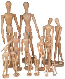 Manequim/figura humanos de madeira sem redução, boneca de madeira do desenho para a escola