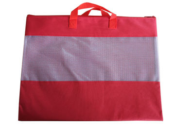 O tamanho Mesh Bag With Handle, B4 do poliéster, a cor sólida, a cor e o tamanho podem ser personalizados
