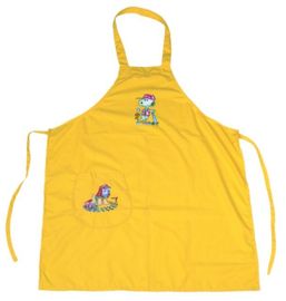 Aventais do poliéster da blusa da pintura das crianças amarelas da cor para estudantes